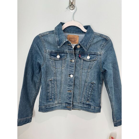 Girl's Levi's Stretch Trucker Jacket NWT - Picture 3 of 12